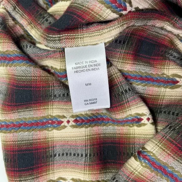 Lucky Brand Men's M Classic Fit Western Pearl Snap Shirt Cotton Rayon Blend - Picture 5 of 7